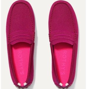 Rothy's The Driver Women’s Size 7 Raspberry Knit Loafer